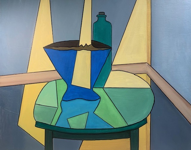 12 composition mderne vase bleu