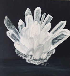 Cristaux de quartz blanc